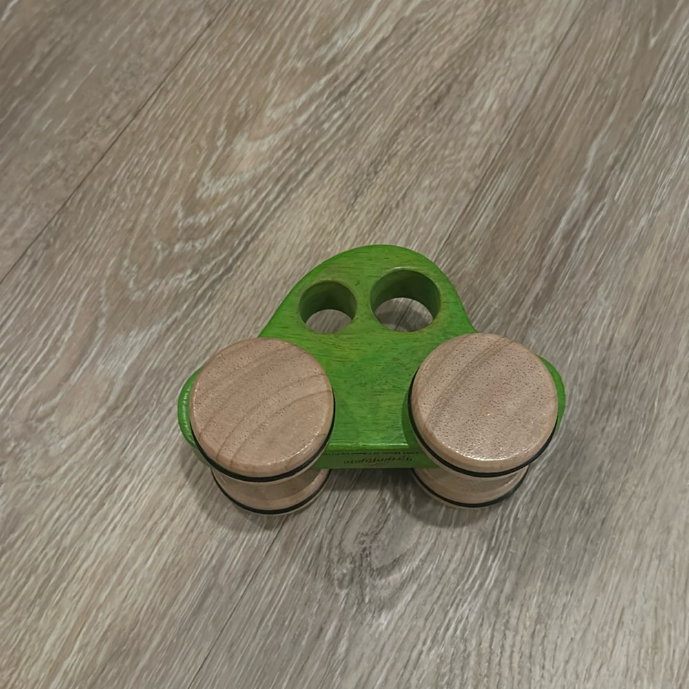 Begin Again Wooden Green Car With Wheels